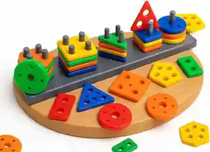 Novo Baby Smart Activity Fun&Learning Blocks Geometrics, Educational & Learning Sorter Toys, Color Choose